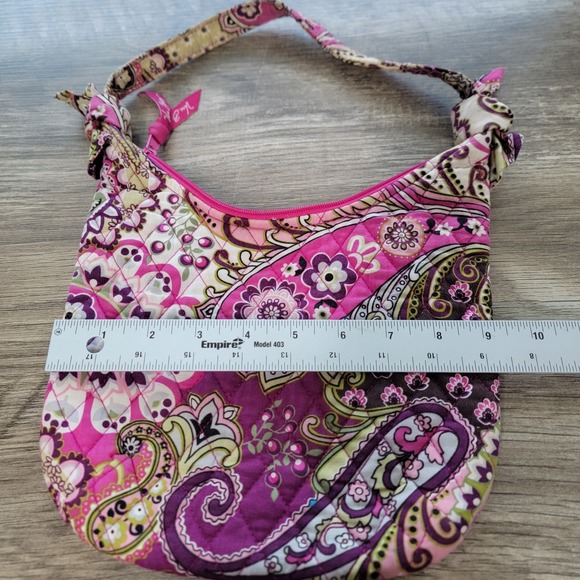 Lot 2 Vera Bradley Bags Berry Paisley Tote Plum Petals Crossbody Floral Purple - Picture 14 of 16